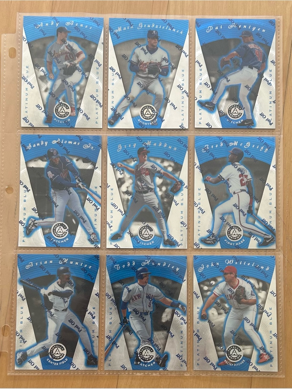 Vintage 1997 Pinnacle Totally Certified Serial Numbered MLB Collector’s Cards